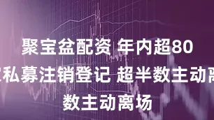 聚宝盆配资 年内超800家私募注销登记 超半数主动离场